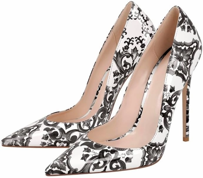 Closed Toe Heels for Women Pointed Toe Stiletto Heels Pumps Wedding Bridal Party Dress Shoes