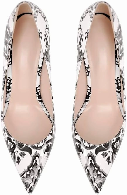 Closed Toe Heels for Women Pointed Toe Stiletto Heels Pumps Wedding Bridal Party Dress Shoes
