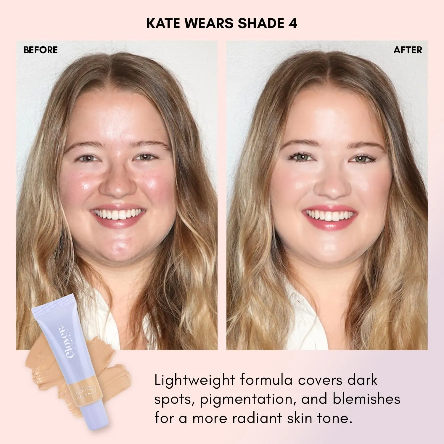 Clover Skin Is In Serum Foundation | Hydrating Face Serum, Lightweight Foundation, Cruelty-Free & Vegan | With Squalane And Sunflower Seed Wax | 30 ml - Shade 04 (Light)