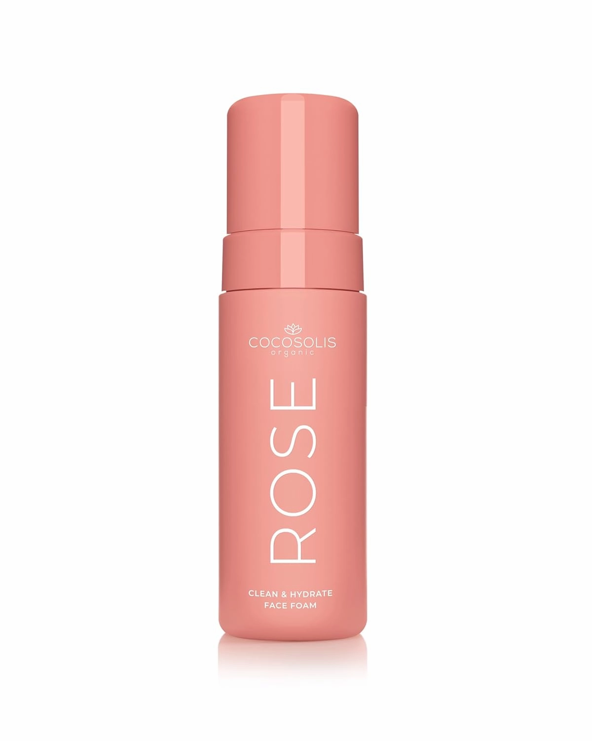 COCOSOLIS Rose Clean & Hydrate Face Foam Deep Pore Facial Cleansing Foam with Moisturising Hyaluronic Acid and Glycerine