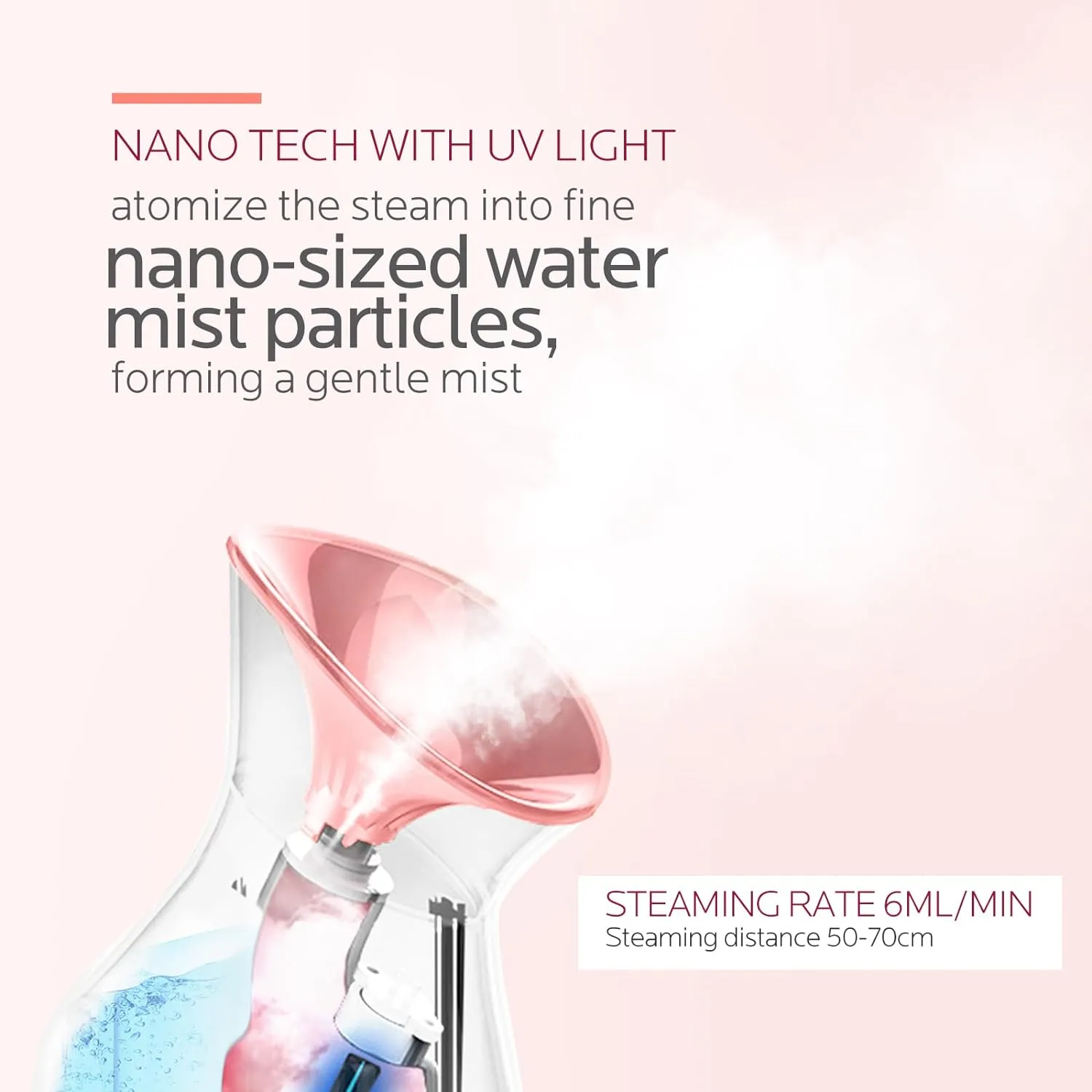 Colorfarm Facial Steamer Nano Ionic: Face Steamer Home Spa Kit Deep Cleaning Unclogs Pores Sinuses Inhaler with 8 Skin Care Tools - Self Care Gifts for Women (Deep Cleansing Facial Kit)