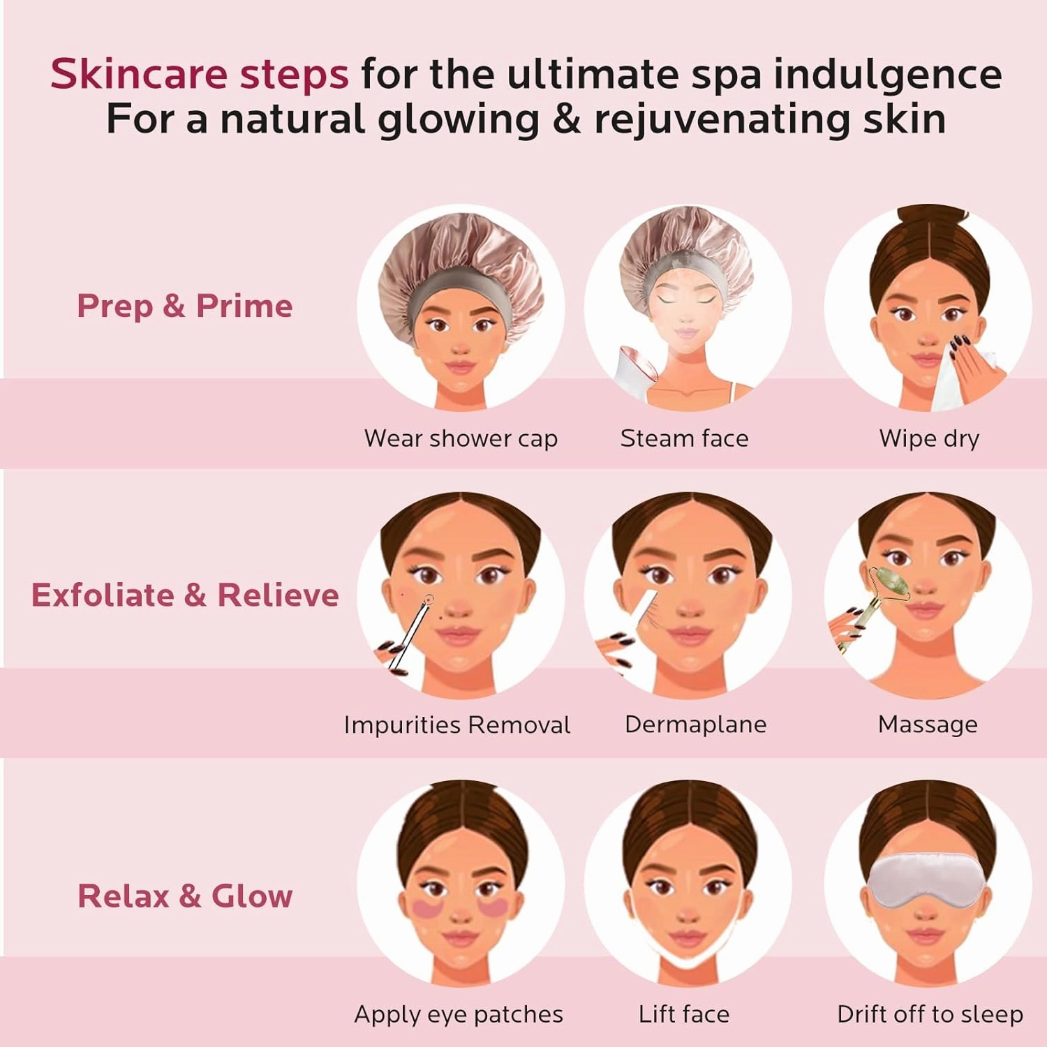 Colorfarm Facial Steamer Skin Care Set: Face Steamer Home Spa Kit Deep Cleaning Unclogs Pores with 6 Skin Care Tools - Spa Relaxing Self Care Gifts for Women (Ultimate Spa Relaxation Kit)