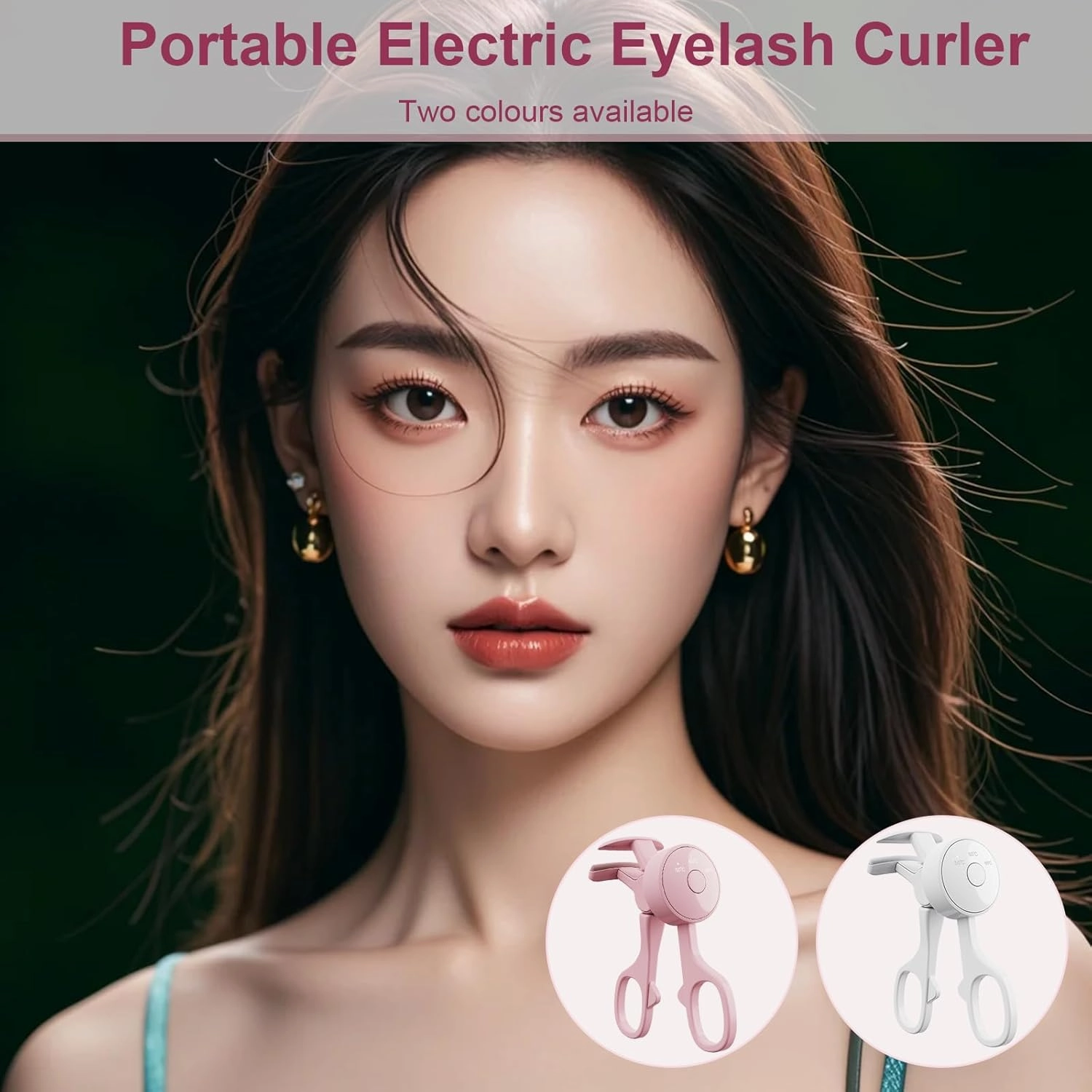 Compact Eyelash Curler Quick Heating Adjustable Temperature Rechargeable Great For Women And Girls Casual Party Makeup