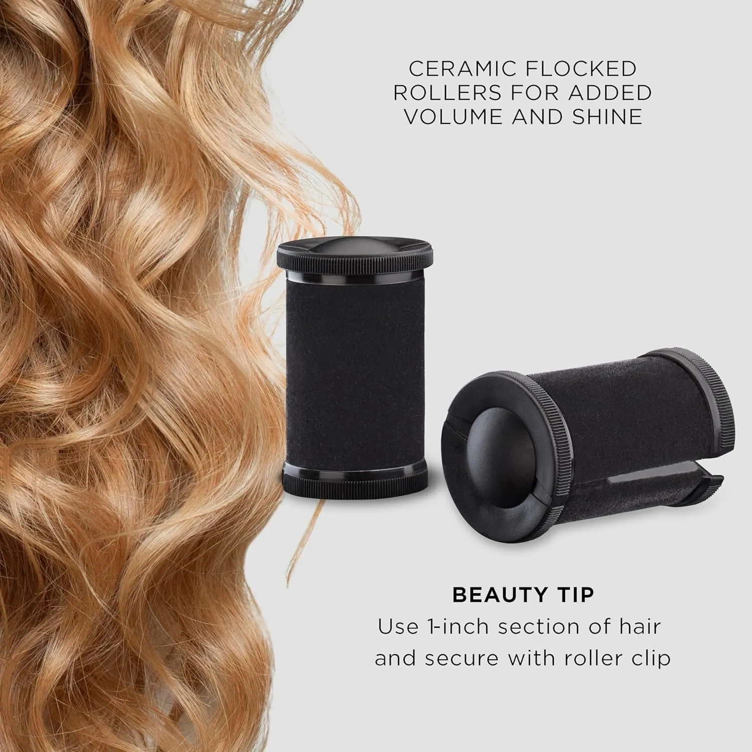 Conair Hot Rollers Hair Curlers for Long, Medium and All Hair | Heated Rollers with Hair Roller Clips Included | 1 1/2-inch Rollers | Amazon Exclusive