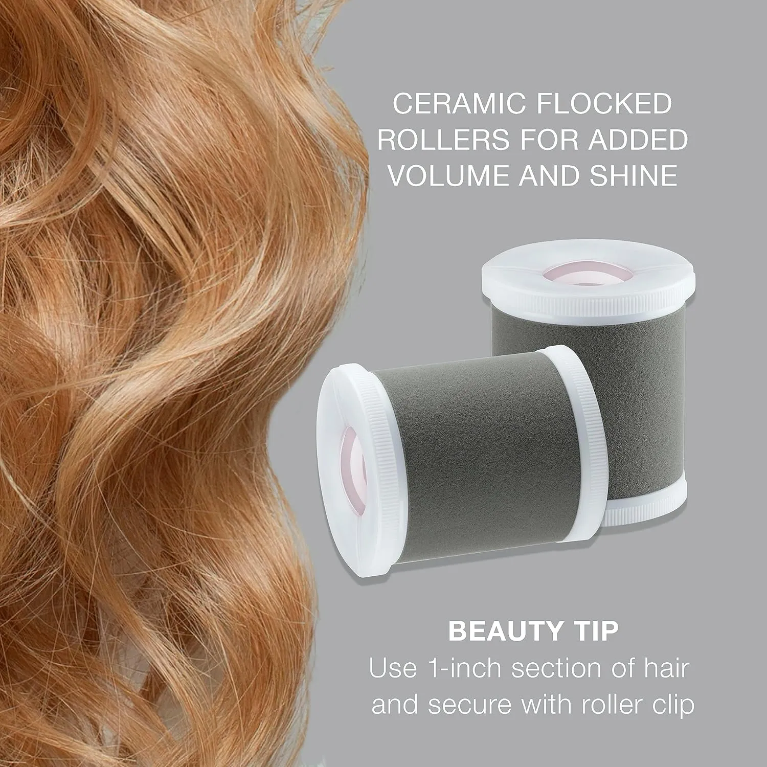 Conair Hot Rollers Hair Curlers for Long, Medium and All Hair | Heated Rollers with Hair Roller Clips Included | 2-inch Rollers | Amazon Exclusive