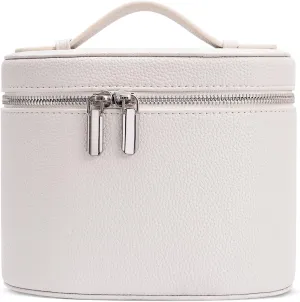 Cosmetic Case, Leather Makeup Bag, Portable Handheld Makeup Case, Detachable Compartments