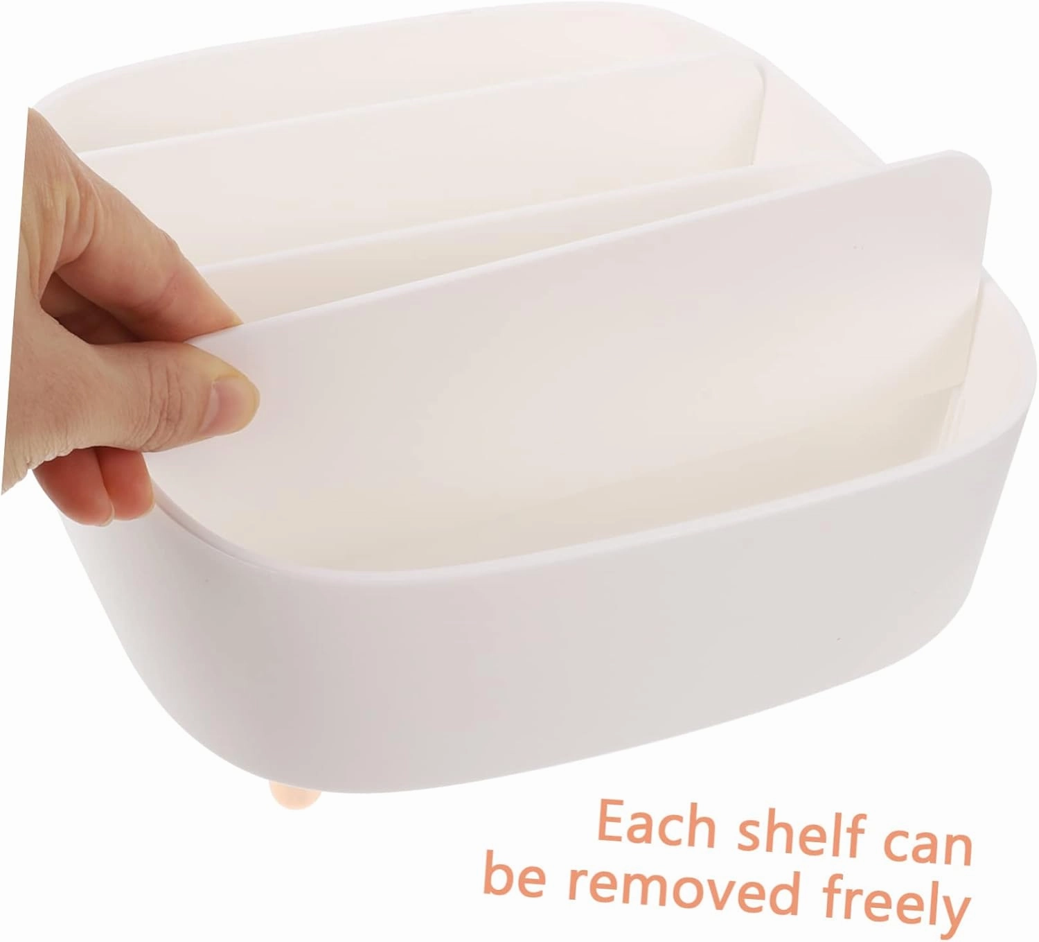 Counter Makeup Organizer Box 4 Divided Eyeshadow Palette Holder Dustproof Storage Box