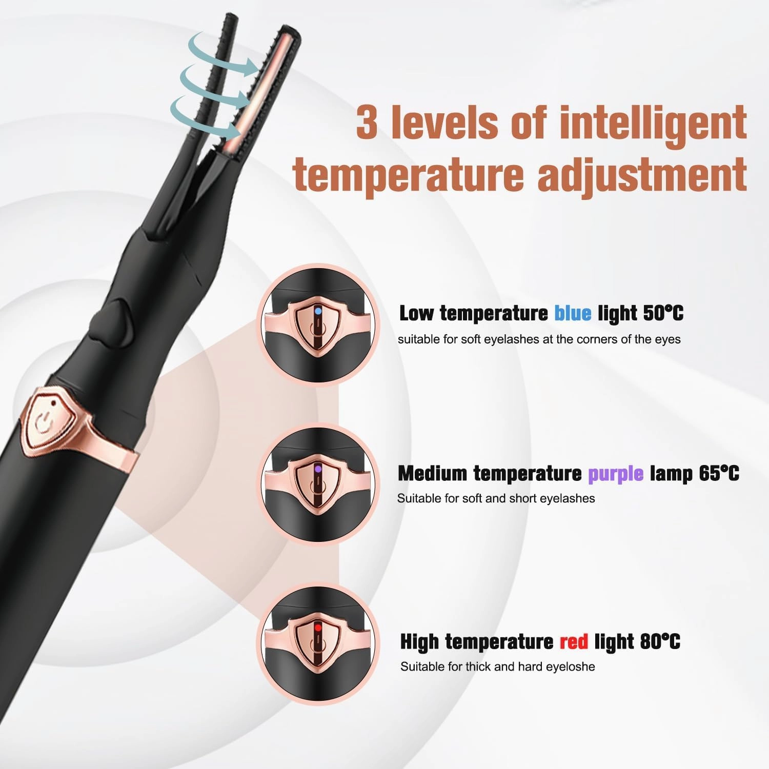 Couturesh Electric Eyelash Curler, Couture Eyelash Curler, Heated Eyelash Curler for Quick Heating Curling, Finalize Eyelash Natural Curling 24H Long Lasting for Women Makeup Tools (2*Black)