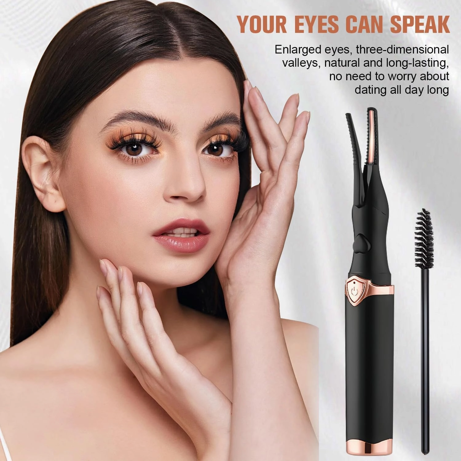 Couturesh Electric Eyelash Curler, Couture Eyelash Curler, Heated Eyelash Curler for Quick Heating Curling, Finalize Eyelash Natural Curling 24H Long Lasting for Women Makeup Tools (2*Black)