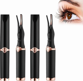 Couturesh Electric Eyelash Curler, Couture Eyelash Curler, Heated Eyelash Curler for Quick Heating Curling, Finalize Eyelash Natural Curling 24H Long Lasting for Women Makeup Tools (2*Black)