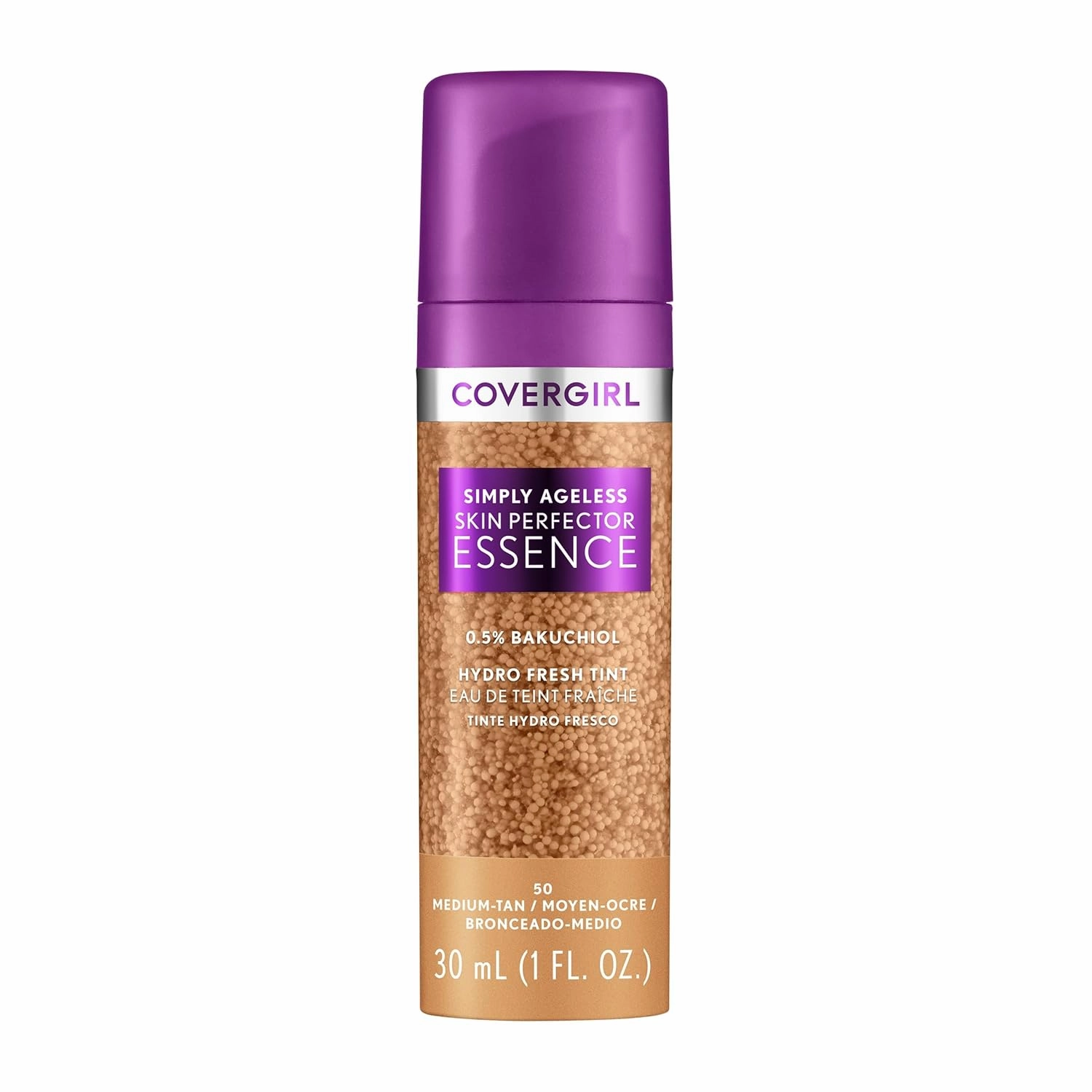 Covergirl Simply Ageless Skin Perfector Essence Foundation Bundle with Shades 50 Medium-Tan and 30 Light-Medium, 1oz Each