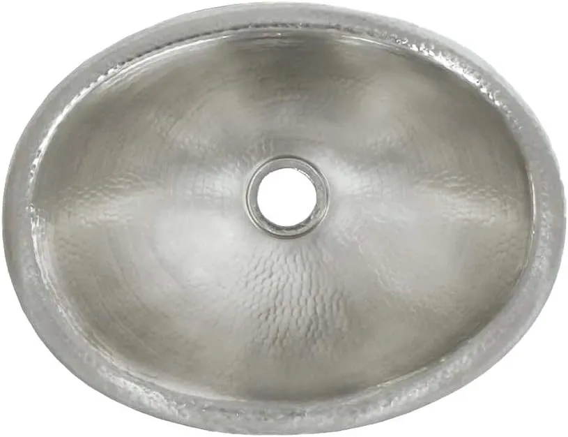 CPS539 Baby Classic Copper Drop-in Bathroom Sink, Brushed Nickel