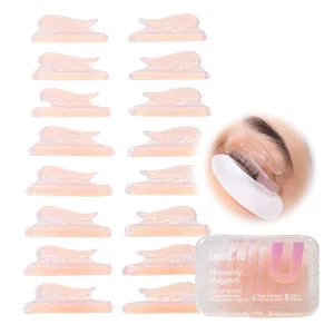 Curacoro Lash Lift Shields, 16 Pcs/8 Sizes Lash Lift Rods, Lash Lift Pads for Eyelash Curling and Lifting, Reusable Silicone Lash Rods for Eyelash Perm Lamination