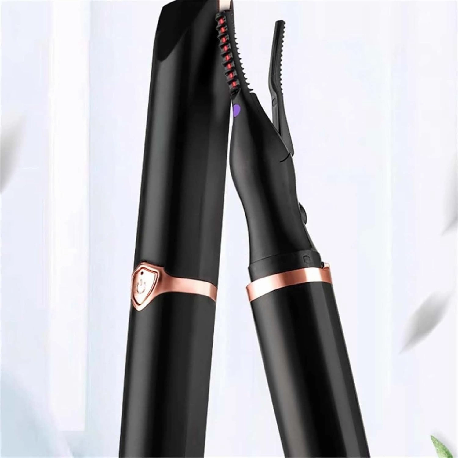 Curluxe Eyelash Curler, New Heated Eyelash Curler, 3 Temperature Adjustment, Electric, Natural Curling, Smart Temperature Control (Black)