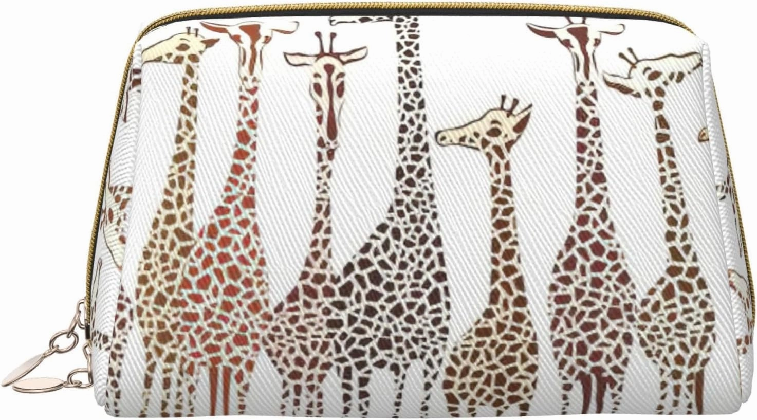 Cute Cartoon Funny Giraffes Toiletry Pouch, Travel-Friendly Makeup Organizer For Makeup Brushes, Lipsticks