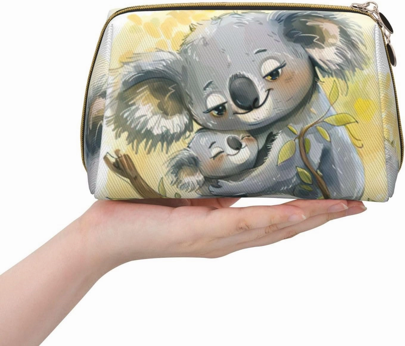 Cute Koala Mom And Baby Toiletry Pouch, Travel-Friendly Makeup Organizer For Makeup Brushes, Lipsticks