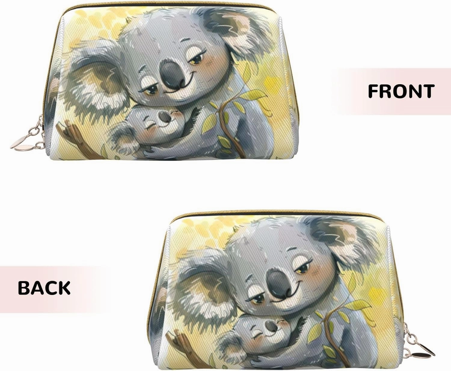Cute Koala Mom And Baby Toiletry Pouch, Travel-Friendly Makeup Organizer For Makeup Brushes, Lipsticks