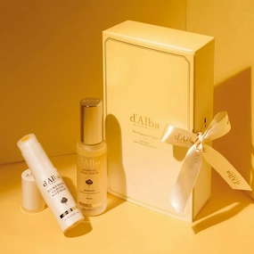 d'alba Piedmont White Truffle Vegan Holiday Gift Set, First Aromatic Spray Serum & All In One Multi Balm, Suitable for All Skin Types, Perfect for Christmas Gift, Stocking Stuffers