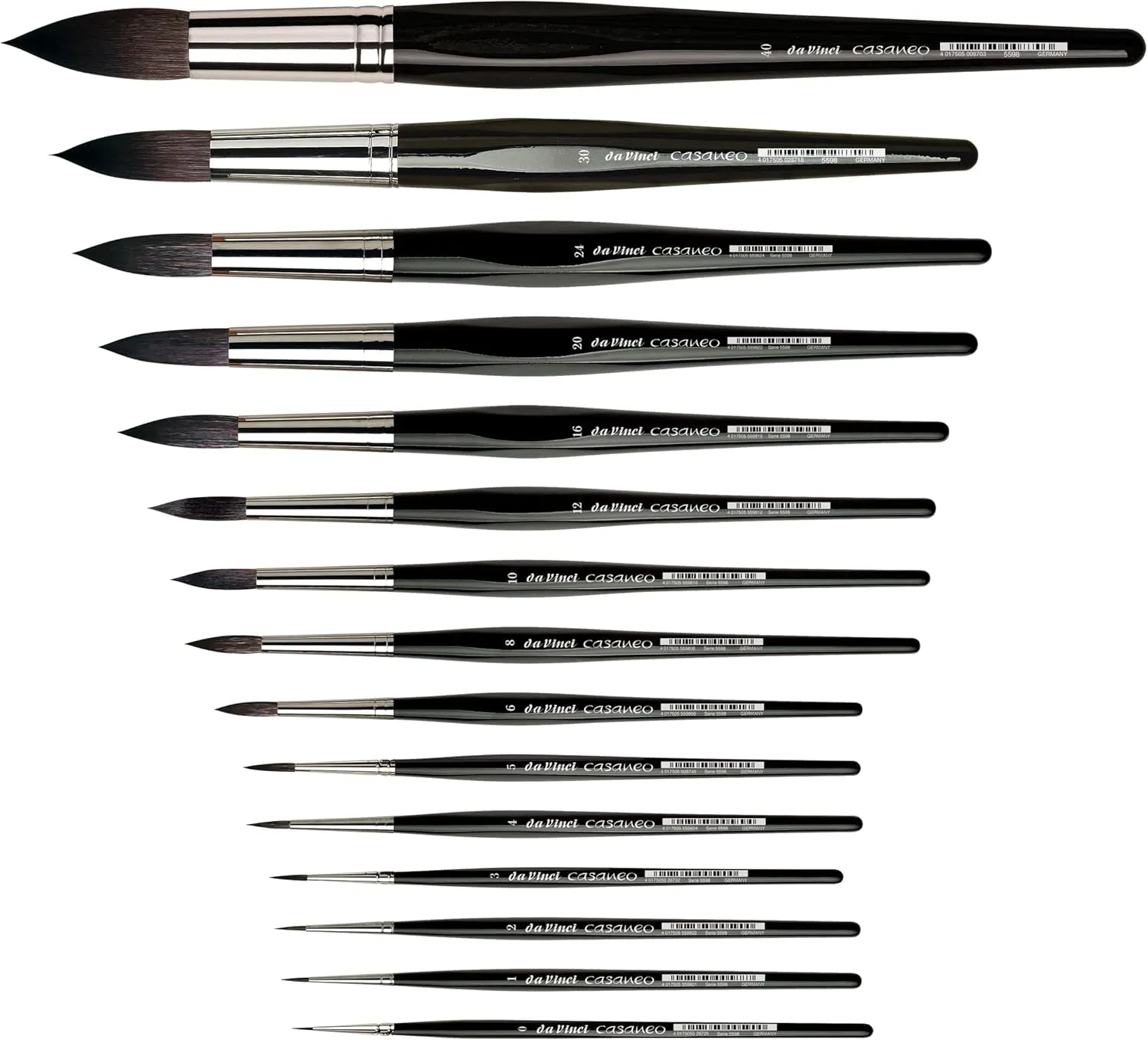 da Vinci 5598-10 Watercolor Series 5598 Casaneo Paint Brush, Round New Wave Syntheticsl, Size 10