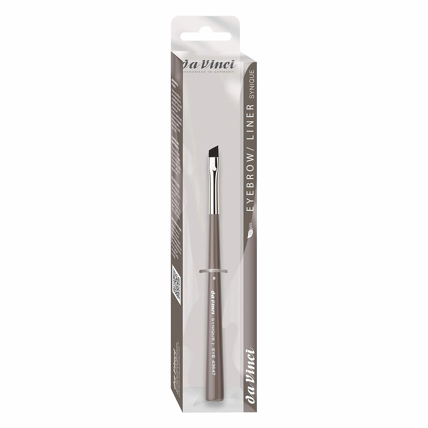 da Vinci Cosmetics Series 43647 Synique Eyelash/Eyebrow Brush, Angled Synthetic with Long Handle, Size 8, 1.31 Ounce