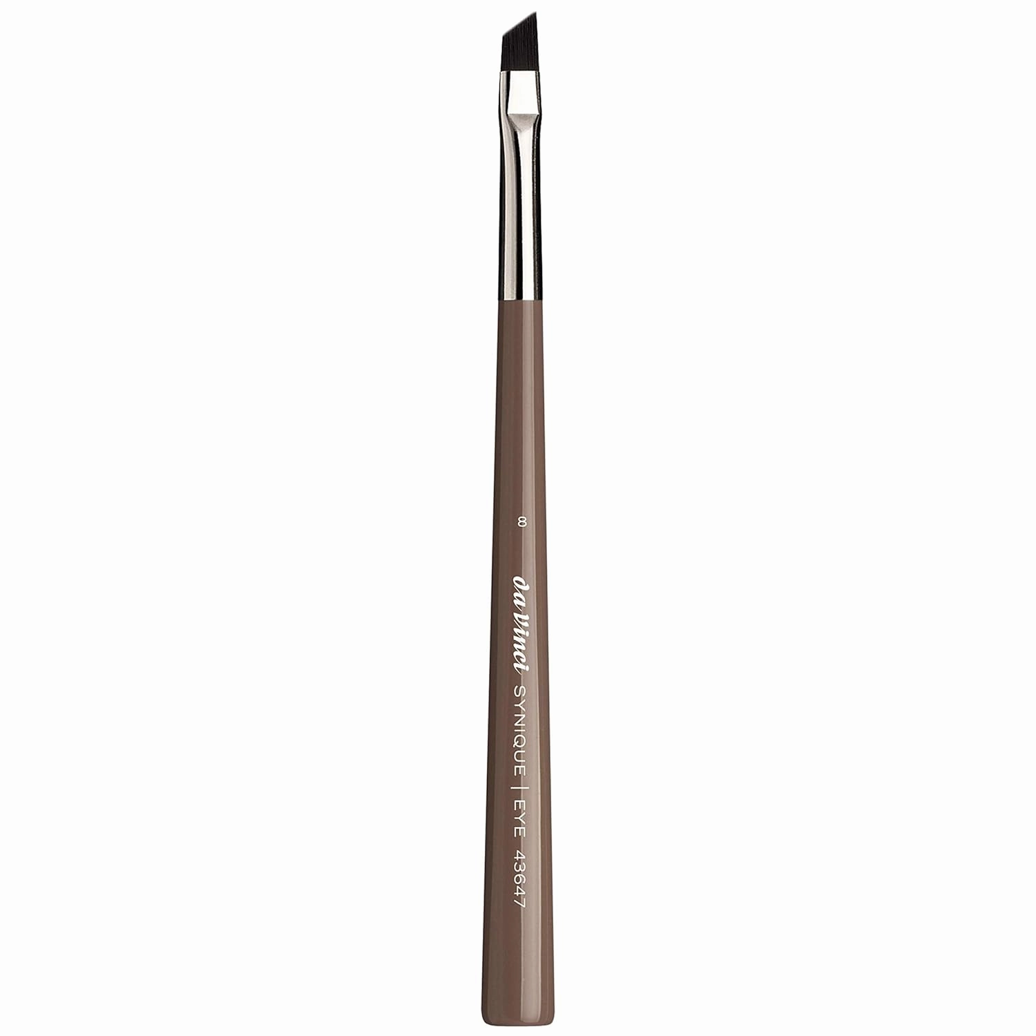 da Vinci Cosmetics Series 43647 Synique Eyelash/Eyebrow Brush, Angled Synthetic with Long Handle, Size 8, 1.31 Ounce
