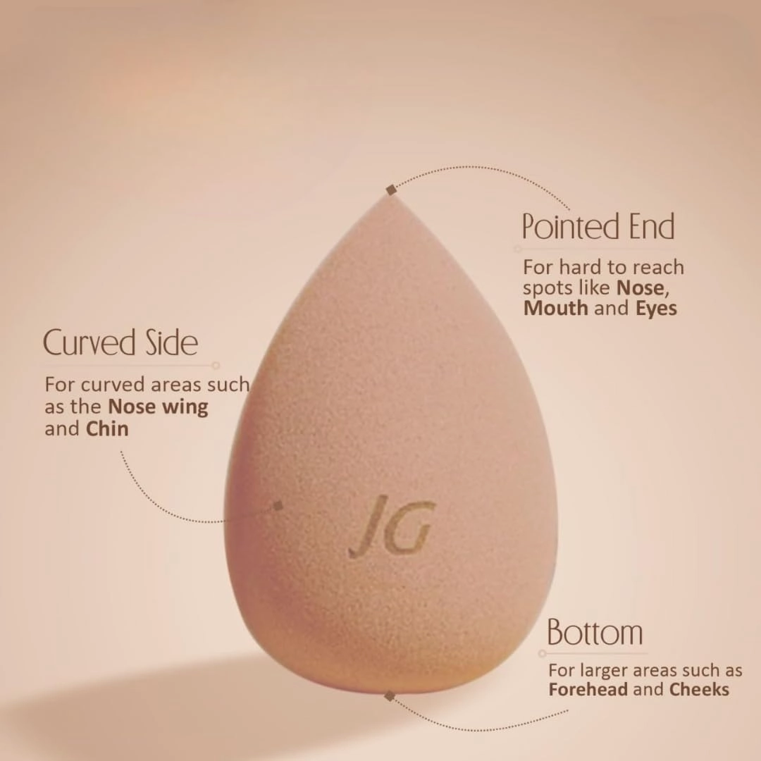 Dab and Blend Makeup Beauty Blender Latex Free Unique Shape Precise Edges Reusable and washable Soft and Bouncy Foam Sponge Multipurpose (Caramel)