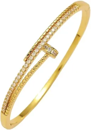 Dainty Bangle Bracelet for Women Personalized Cubic Zirconia Love Bracelets Tiny Waist Oval Bangles Bracelets Gifts for Love