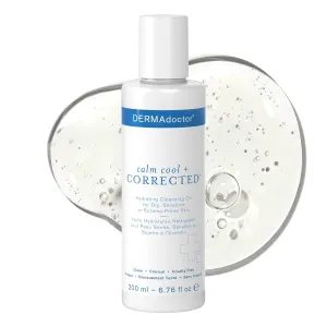DERMAdoctor Hydrating Cleansing Oil and Makeup Remover; Dermatologist Formulated Gentle Fragrance Free Face Cleanser with Jojoba Oil and Hibiscus Extract - 6.67 fl. oz.