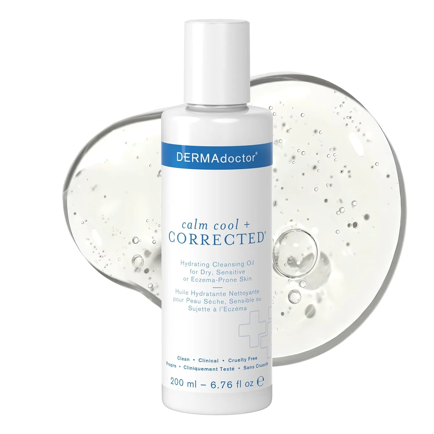 DERMAdoctor Hydrating Cleansing Oil and Makeup Remover; Dermatologist Formulated Gentle Fragrance Free Face Cleanser with Jojoba Oil and Hibiscus Extract - 6.67 fl. oz.
