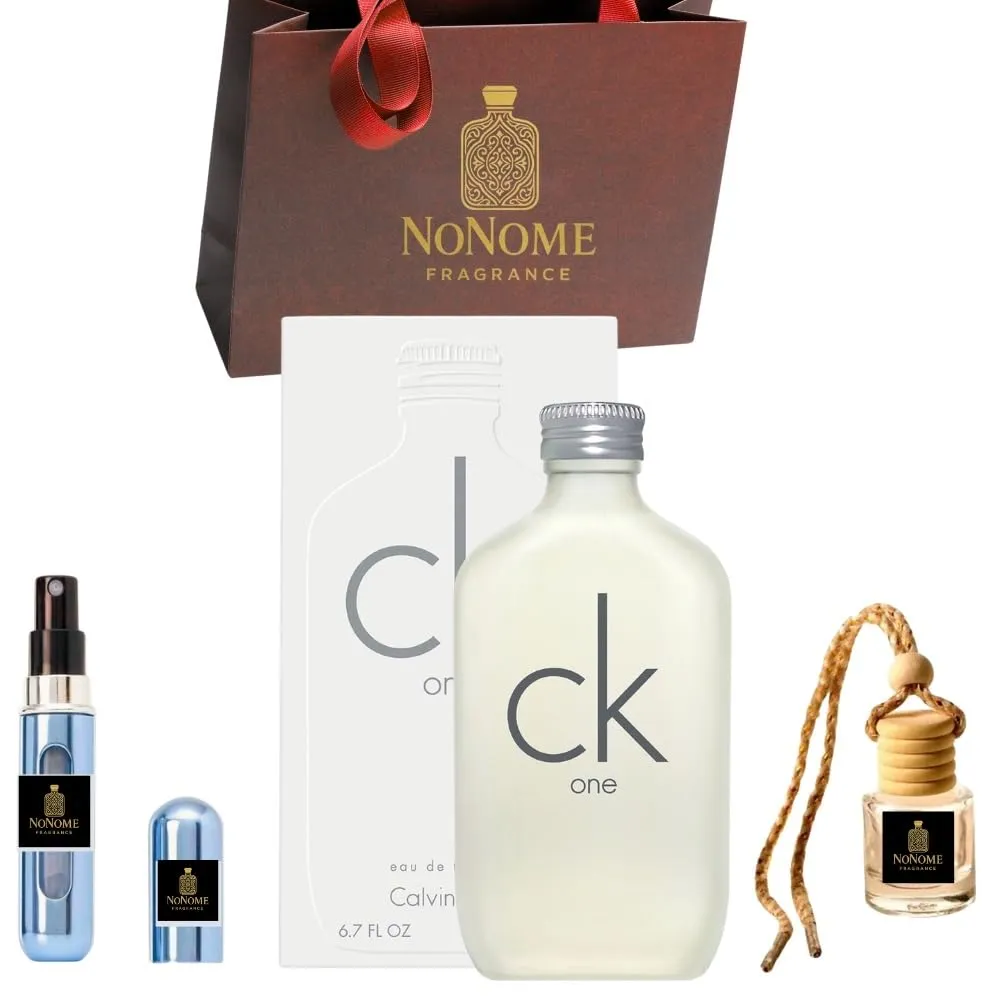 DESİGNER BRAND COLLECTİONS-Colognes for Man 3 Pieces Set Bundle With Ck One Cologne Eau de Toilette 6.7 OZ - 5ml Refillable Perfume Atomiser- Hanging Car Smells-Fragrance Gift Set for Men