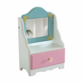 Desktop Makeup Mirror with Drawer Storage Box Decor Cosmetic Organizer Makeup Case for Dressing Room, Countertop Bedroom