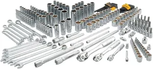 DEWALT Mechanics Tools Kit and Socket Set, 204-Piece, 1/4" & 3/8" & 1/2" Drive, MM/SAE (DWMT72165)