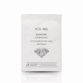 Diamond Luminous 10-Pack Intense Brightening Masks | Anti-Wrinkle Collagen Beauty Mask | Real Diamond Infused | Face Tightening & Hydrating Sheets | 100% Plant Origin | All Skin Types