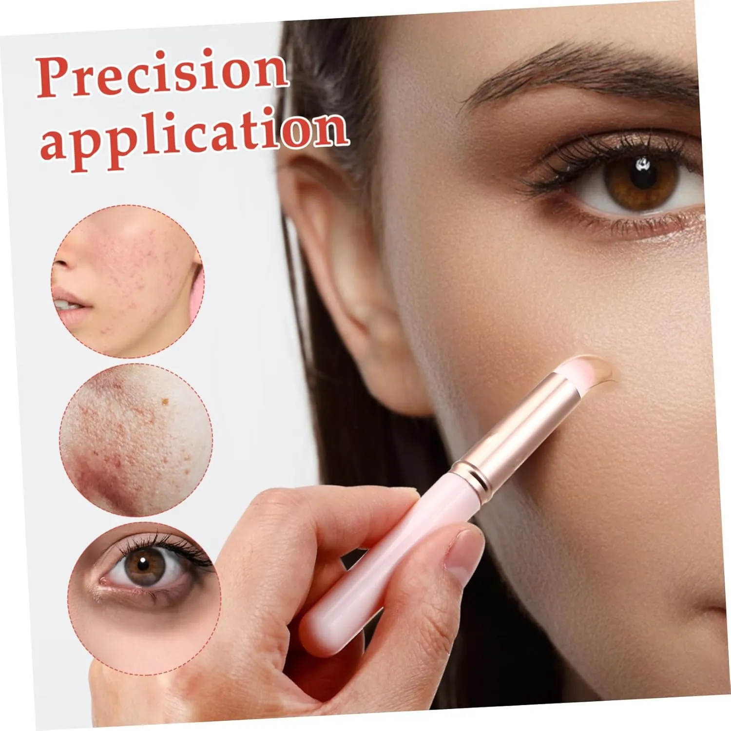 Didiseaon 15pcs Lip and Concealer Brushes Caps Portable Makeup Applicators for Women Precision Application Tools for Blending and
