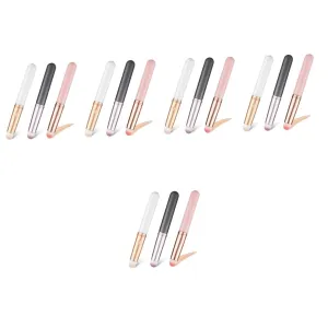 Didiseaon 15pcs Lip and Concealer Brushes Caps Portable Makeup Applicators for Women Precision Application Tools for Blending and