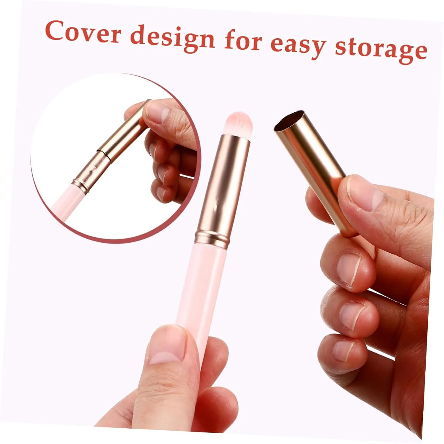 Didiseaon 15pcs Lip and Concealer Brushes Caps Portable Makeup Applicators for Women Precision Application Tools for Blending and
