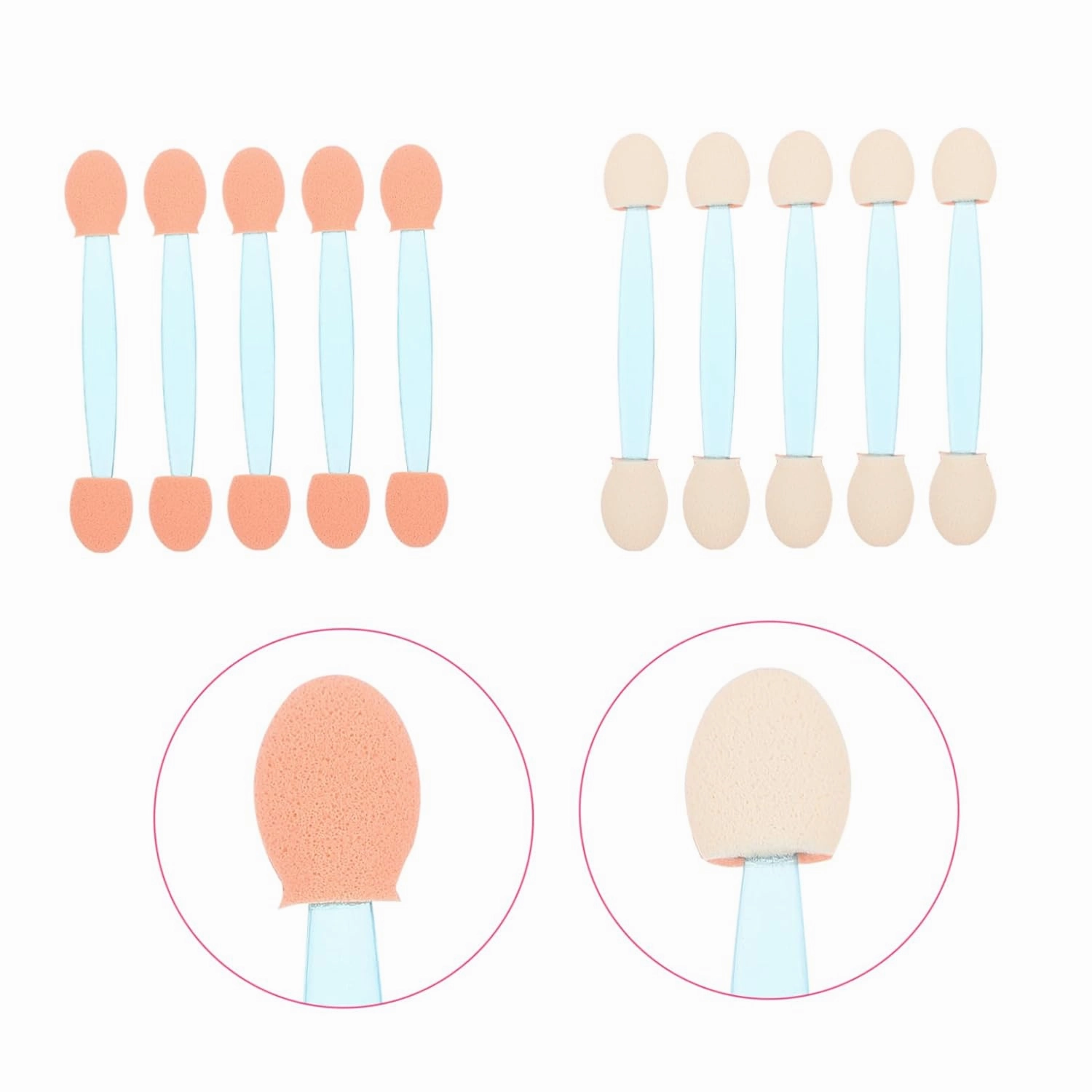 Didiseaon 200pcs Double-sided Eyeshadow Sponge Makeup Tool for Eyeshadow Eyebrow and Lip Application for Special Events and Professional Makeup Use