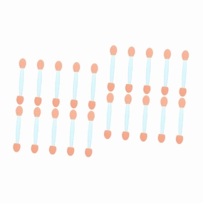 Didiseaon 200pcs Double-sided Eyeshadow Sponge Makeup Tool for Eyeshadow Eyebrow and Lip Application for Special Events and Professional Makeup Use