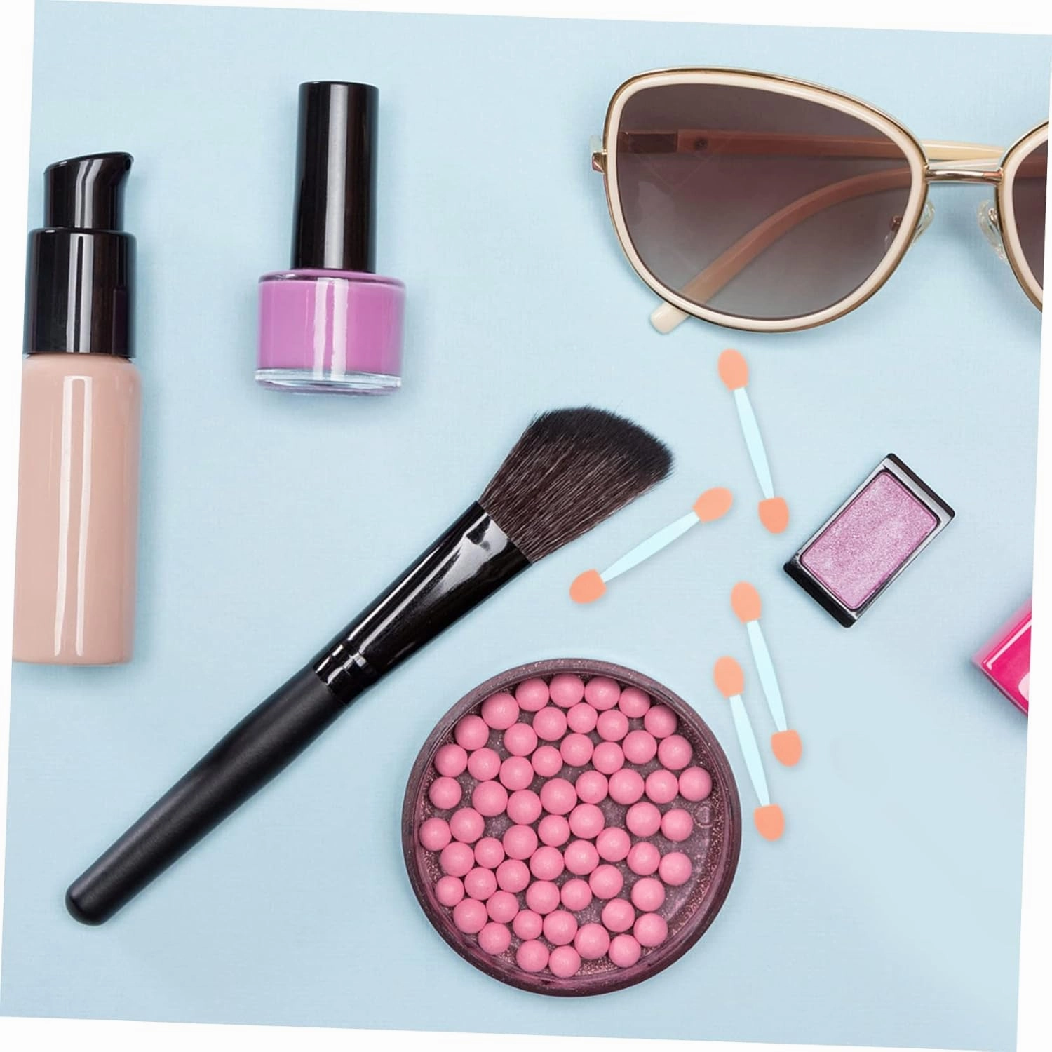 Didiseaon 200pcs Double-sided Eyeshadow Sponge Makeup Tool for Eyeshadow Eyebrow and Lip Application for Special Events and Professional Makeup Use