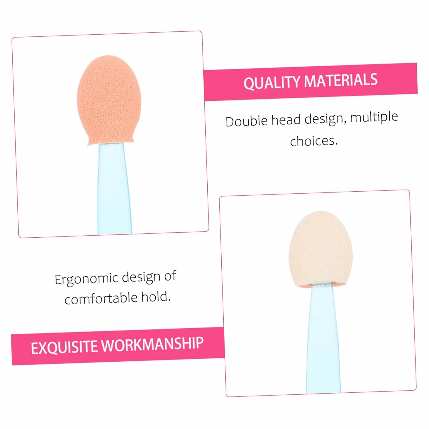Didiseaon 200pcs Double-sided Eyeshadow Sponge Makeup Tool for Eyeshadow Eyebrow and Lip Application for Special Events and Professional Makeup Use