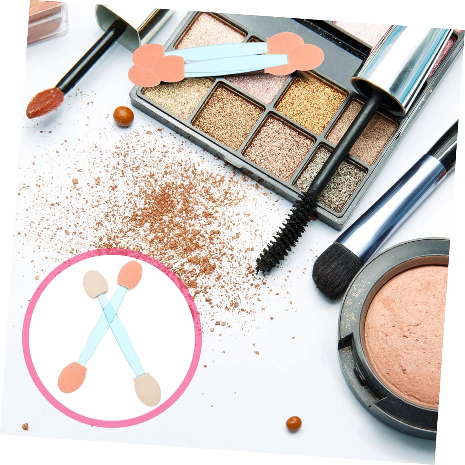 Didiseaon 200pcs Double-sided Eyeshadow Sponge Makeup Tool for Eyeshadow Eyebrow and Lip Application for Special Events and Professional Makeup Use