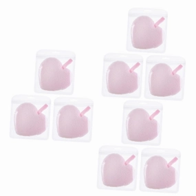 Didiseaon 9pcs Heart Shape Makeup Removal Pads Soft Washable Cleaning for Gentle Face Washing Cosmetic Supplies for Women Color