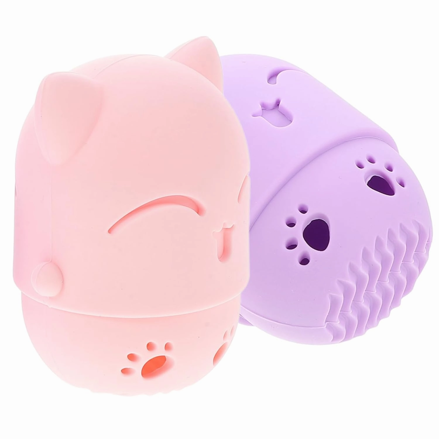Didiseaon Beauty Sponge Holder Cases 2pcs Silicone Makeup Sponge Storage Box Portable Dustproof Drop-resistant for Travel Home Use