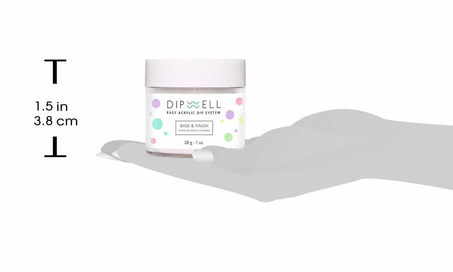 DipWell Nails Dip Powder Nail Kit - Starter Set with French White, Natural, Midnight Pink, Sheer Pink, Clear Finish