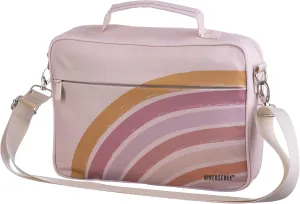 DIVERSEBEE Large Book Cover with Handles and Shoulder Strap, Carrying Case for Women, Tote Bag, Church Book Cover, Accessories, Christian Gift (Rainbow)
