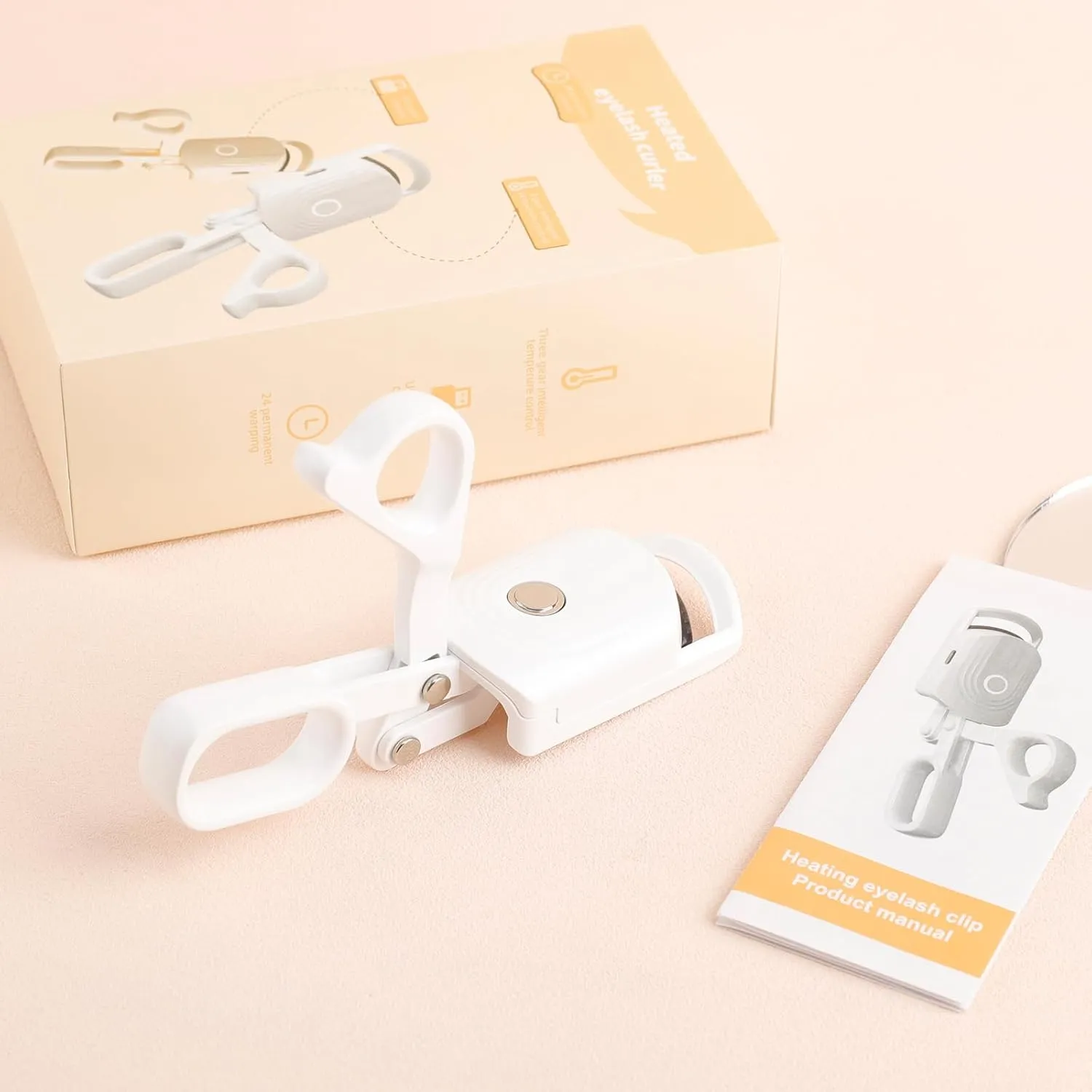 docolor Heated Eyelash Curler fast heat up within 10s, 24 hours long lasting Electric Eyelash Curler 3 Temperature Modes with USB Rechargeable safe lash curler quick natural curling eye lashes