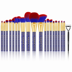 Docolor Eyelash Comb   19Pcs Makeup Brush Set Premium Gift Synthetic Powder Kabuki Foundation Contour Blush Concealer Eye Shadow Blending Liner Make Up Brush Kit, Ancient Egyptian Series