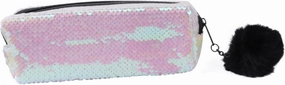 DOITOOL 1Pc Mermaid Sequin Cosmetic Bag Cute Pencil Pouch with Zipper for Stationery Makeup Travel Accessory for Friends