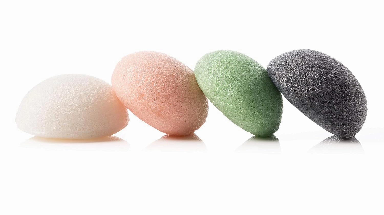 DOLL FACE Konjac Sponge | Natural Exfoliating and Facial Cleansing | Pre-moistened Green Tea Pretty Puff with Anti-Oxidants | All Skin Types | 1 Piece