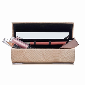 Double Lipstick Case with Mirror – Makeup Organizer for Purse, Holds Lip Gloss, Lip Liners, Concealer, Brow Pencils & More – Magnetic Closure, Gift-Boxed by Susan Faris